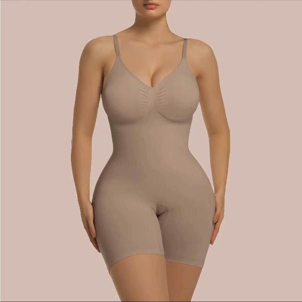 Elegant Beige Shapewear Bodysuit